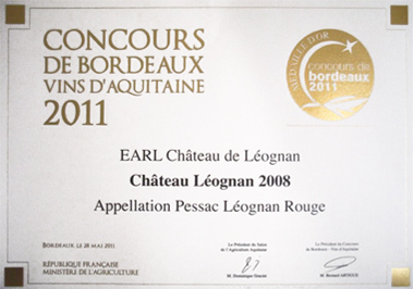 Concours Bordeaux Médaille d'or 2001